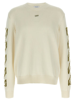 Off-White Beige Cotton Cardigan