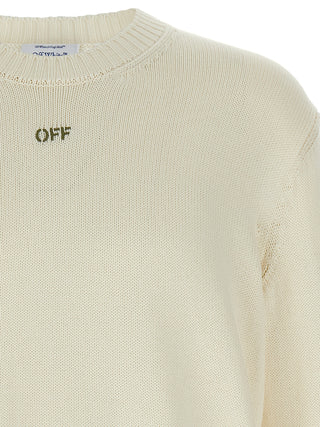 Off-White Beige Cotton Cardigan