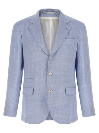 Brunello Cucinelli Blue Linen Blazer