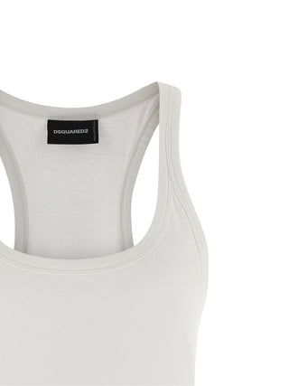 Dsquared² White Cotton Short Dress