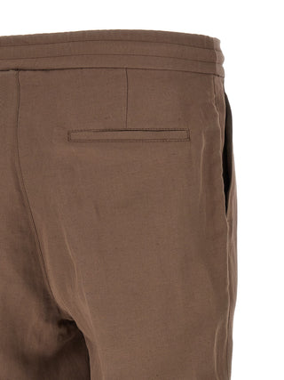 Brunello Cucinelli Brown Linen Casual Pants