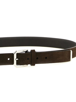 Brunello Cucinelli Brown Bull Skin Regular Belt