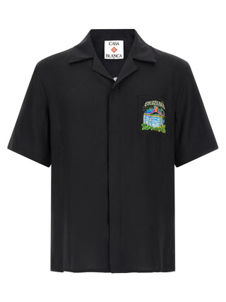 Casablanca Black Silk Blouse