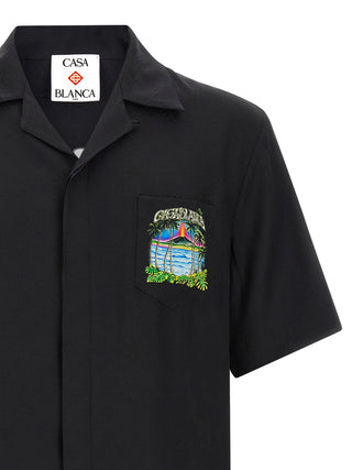 Casablanca Black Silk Blouse