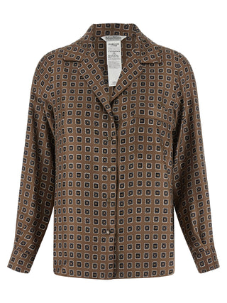 Max Mara Brown Silk Blouse