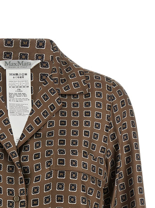 Max Mara Brown Silk Blouse