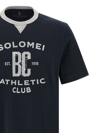 Brunello Cucinelli Blue Cotton T-Shirt