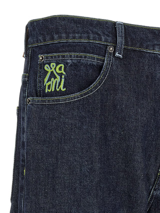 Marni Blue Cotton Straight-Leg Jeans