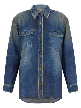 Golden Goose Blue Polyester Blouse