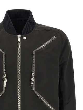 Rick Owens Black Polyester Bomber