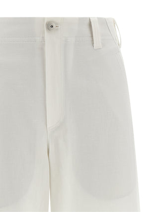 Brunello Cucinelli White Cotton Chino Pants