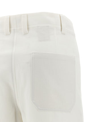 Brunello Cucinelli White Cotton Chino Pants