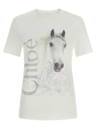 Chloé White Cotton T-Shirt