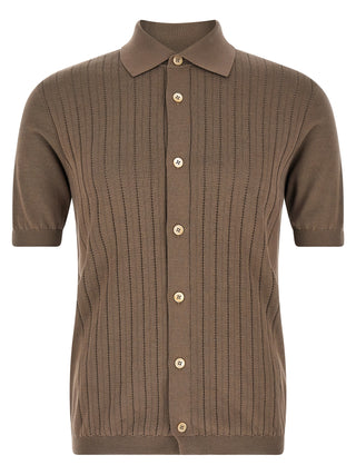 Brunello Cucinelli Brown Cotton Blouse