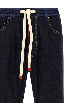 Dsquared² Blue Cotton Straight-Leg Jeans