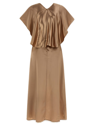 Fabiana Filippi Beige Viscose Midi Dress