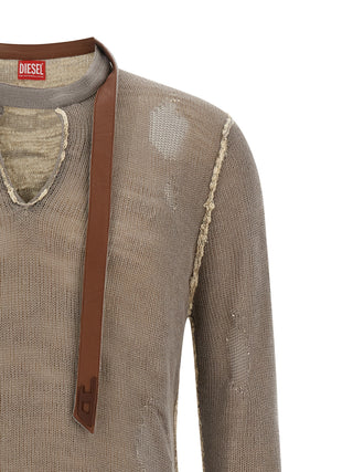 Diesel Gray Cotton Cardigan