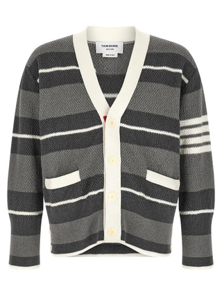 Thom Browne Gray Cotton Cardigan
