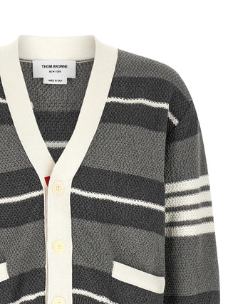 Thom Browne Gray Cotton Cardigan