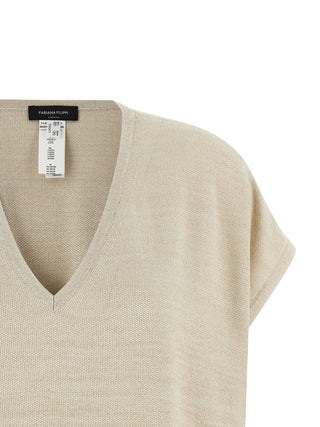 Fabiana Filippi Gold Cotton Cardigan