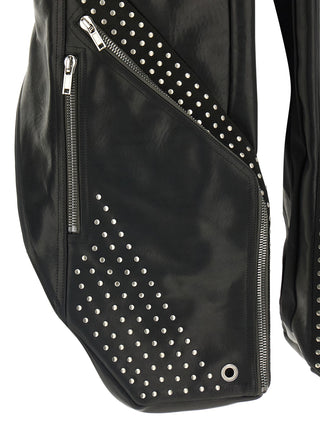 Rick Owens Black Bull Skin Sleeveless Jacket