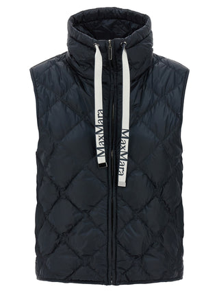 Max Mara Blue Polyamide Sleeveless Jacket