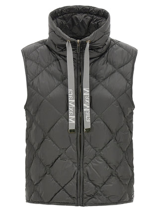 Max Mara Gray Polyamide Sleeveless Jacket