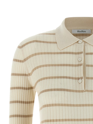 Max Mara Beige Cashmere Polo Shirt