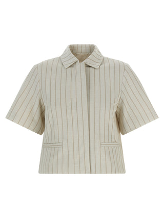 Max Mara Beige Cotton Full-Length Jacket