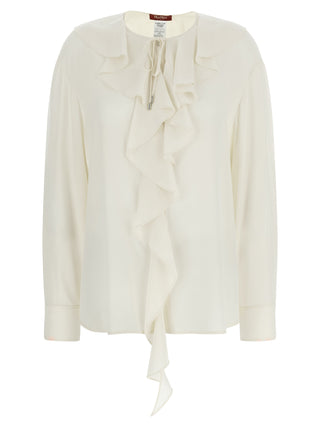 Max Mara White Silk Blouse