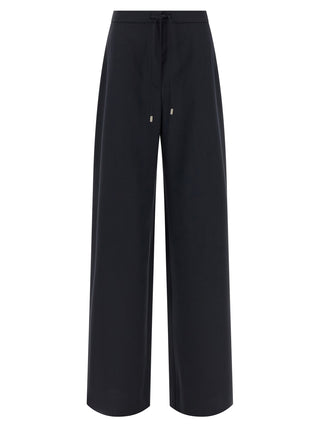 Max Mara Blue Virgin Wool Casual Pants