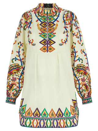 Etro Multicolor Cotton Short Dress