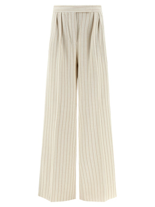 Max Mara White Cotton Casual Pants