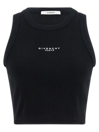 Givenchy Black Cotton Sleeveles T-Shirt