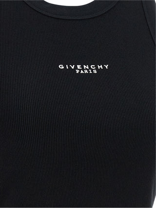 Givenchy Black Cotton Sleeveles T-Shirt