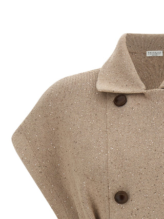 Brunello Cucinelli Beige Cotton Cardigan