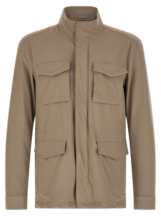 Herno Beige Polyamide Full-Length Jacket