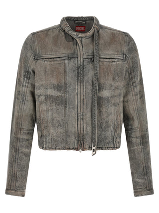 Diesel Gray Cotton Denim Jacket