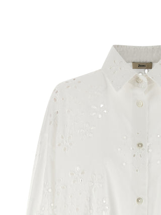 Herno Broderie Anglaise Cotton Shirt
