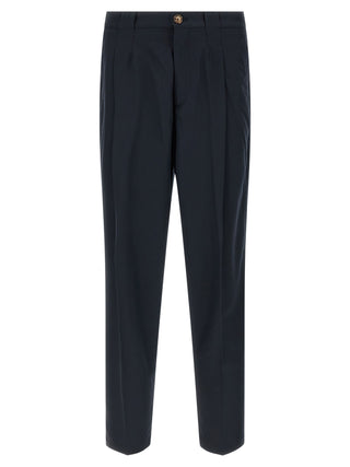 Brunello Cucinelli Blue Cotton Chino Pants