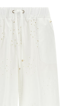 Herno White Cotton Casual Pants