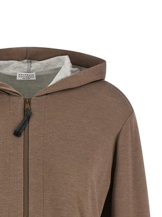 Brunello Cucinelli Brown Cotton Hoodie