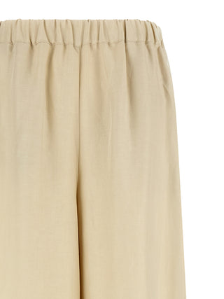 Max Mara Beige Linen Casual Pants