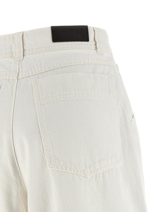 Lemaire White Cotton Jeans Denim
