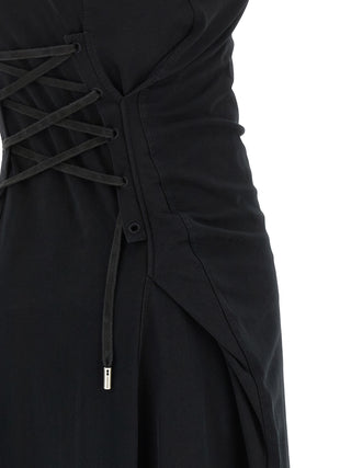 Alexander McQueen Black Cotton Long Dress