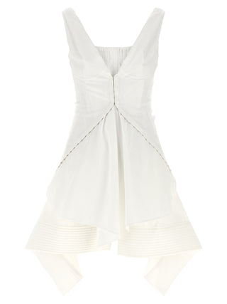 Alexander McQueen White Cotton Short Dress