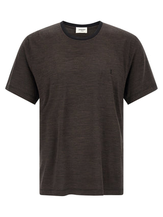 Saint Laurent Brown Wool T-Shirt