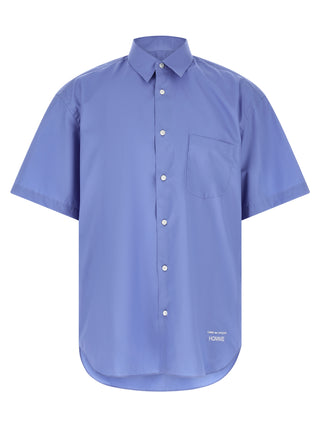 Comme Des Garçons Blue Cotton Blouse