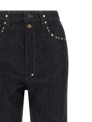Lemaire Black Cotton High-Waisted Jean