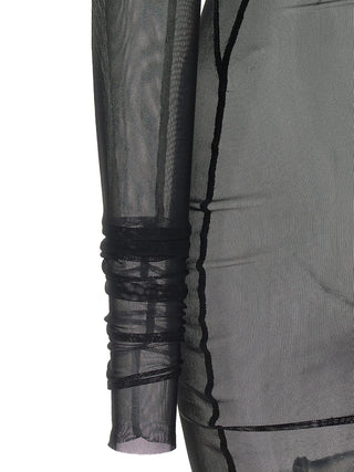 Rick Owens Black Nylon Long Dress